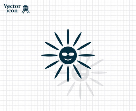 Sun Vector Iconのイラスト素材