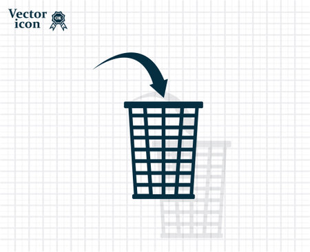 Vector trash basket iconのイラスト素材