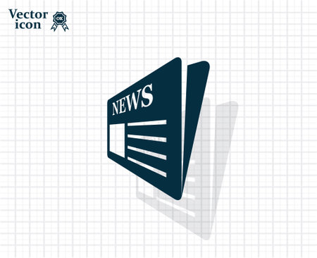 Flat icon of newsのイラスト素材