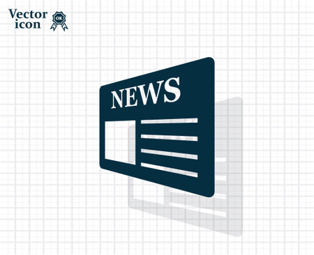 Flat icon of newsのイラスト素材
