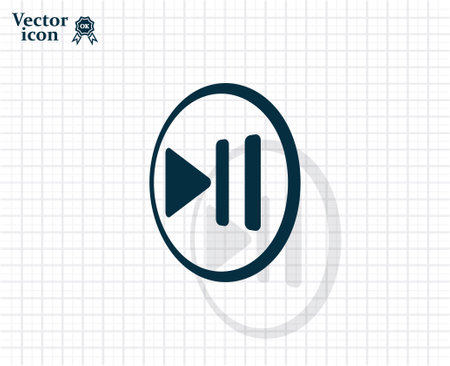 pause button vector iconのイラスト素材