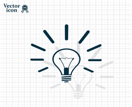 Light lamp sign icon. Idea symbol.のイラスト素材