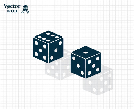 Cubes for the game vector icon.のイラスト素材