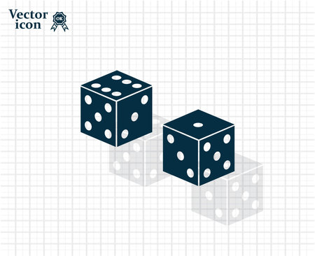 Cubes for the game vector icon.のイラスト素材