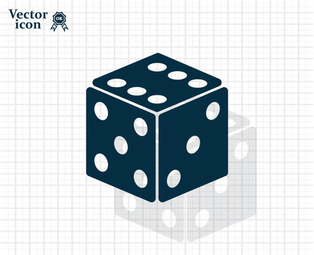 Cubes for the game vector icon.のイラスト素材