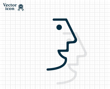 Face of man, vector icon.のイラスト素材