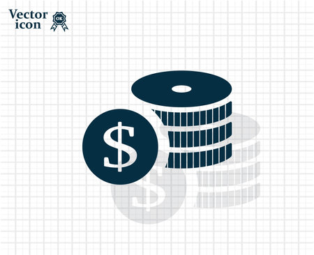 Money, coins, stateroom vector iconのイラスト素材