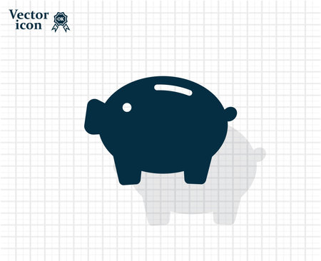 Piggy bank vector icon.のイラスト素材