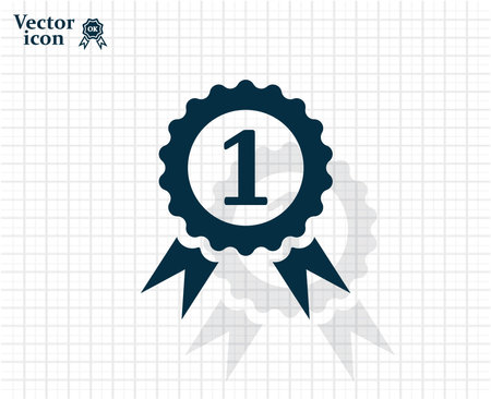 First prize, medal, reward. Vector icon.のイラスト素材