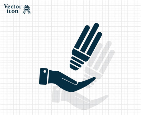 Light bulb energy-saving, vector icon.のイラスト素材