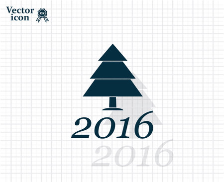 New Year tree, vector illustrationのイラスト素材