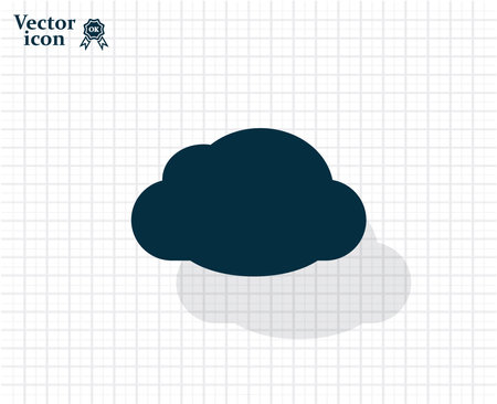 cloud icon, vector illustration. Flat design styleのイラスト素材