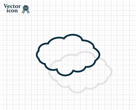 cloud icon, vector illustration. Flat design styleのイラスト素材