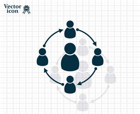 Group of people sign iconのイラスト素材