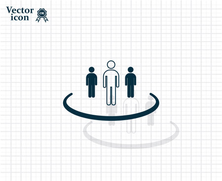 Group of people sign iconのイラスト素材