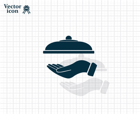 tray in hand icon. One of set web iconsのイラスト素材