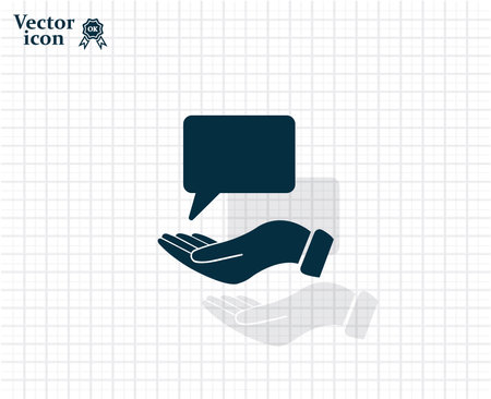 Chat Flat Icon with shadow. Vector EPS 10.のイラスト素材