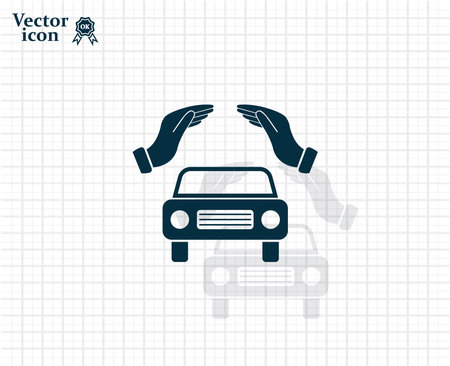 Car Insurance web icon. vector designのイラスト素材