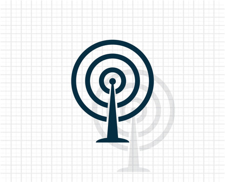 Wi-Fi icon button on white background - vector illustration.のイラスト素材