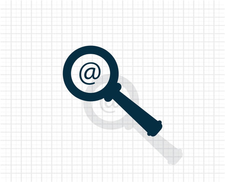 Magnifying glass isolated on white background. Search Icon. Vector illustration.のイラスト素材