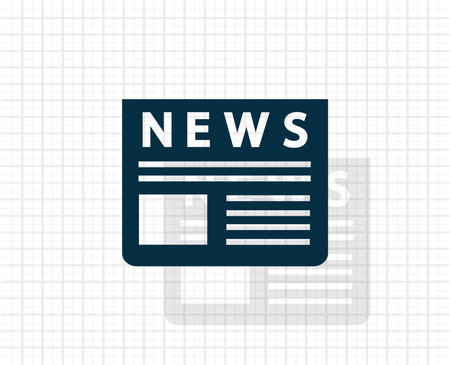 Flat icon of newsのイラスト素材