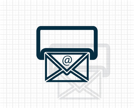 Mailbox icon with shadowのイラスト素材