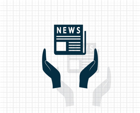 Flat icon of newsのイラスト素材