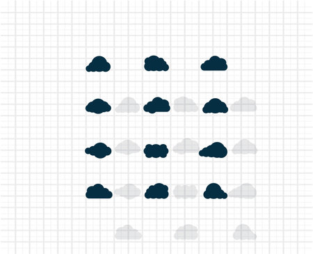 Clouds Icon. Flat design style. Made in vector illustration.のイラスト素材