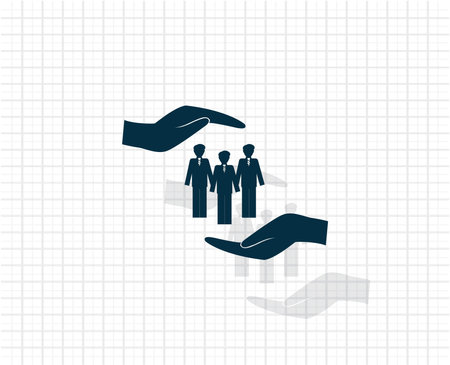 Human life insurance sign icon.のイラスト素材