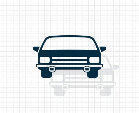 Car, vector icon. Flat car illustration.のイラスト素材