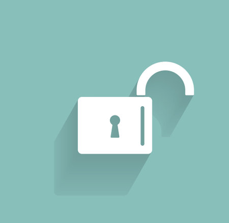 Easy open lock icon.のイラスト素材