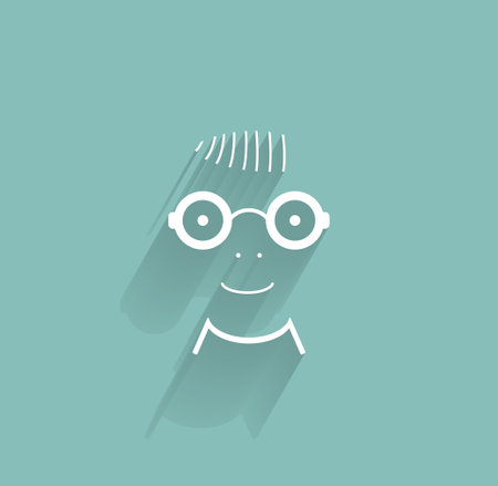 happy boy, web icon. vector designのイラスト素材