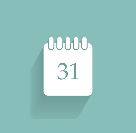 Calendar icon, vector illustration. Flat design styleのイラスト素材