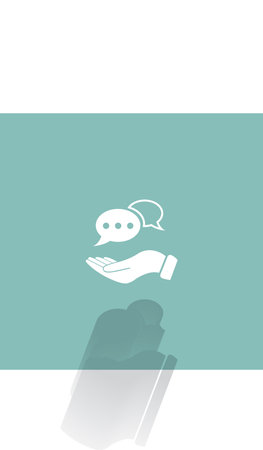 Chat Flat Icon with shadow. Vector EPS 10.のイラスト素材