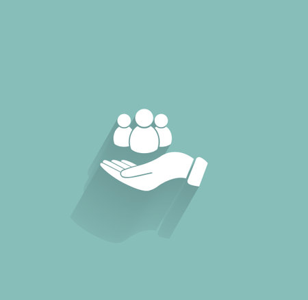 safe people, , vector icon illustration. Flat design styleのイラスト素材