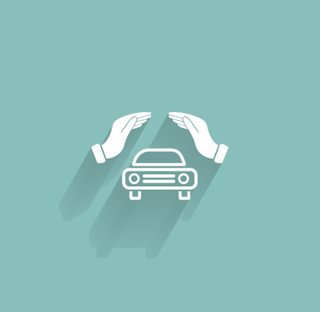 Car Insurance web icon. vector designのイラスト素材