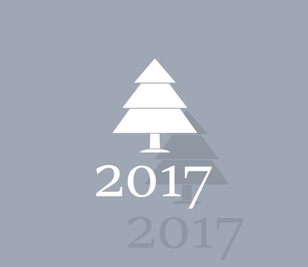 New Year tree, vector illustrationのイラスト素材