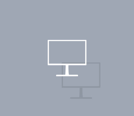 Monitor icon, vector illustration. Flat design style