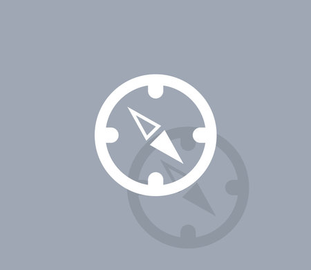 Compass Icon in the flat style. vectorのイラスト素材