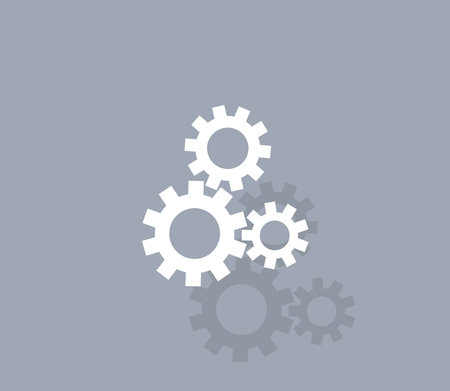 Flat icon of gearsのイラスト素材