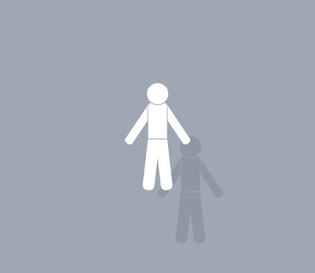 man icon - vector illustration with shadowのイラスト素材