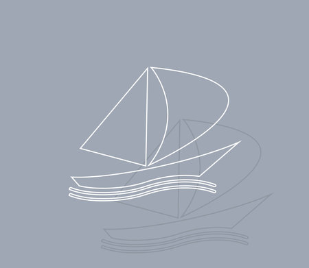 yacht vector iconのイラスト素材