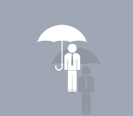 Man With Umbrellaのイラスト素材