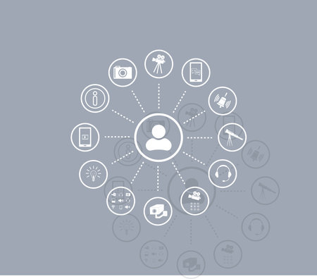 technology web icons setのイラスト素材