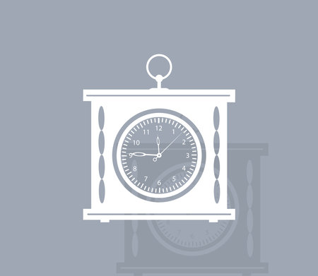 elegant roman numeral clock / vector illustrationのイラスト素材