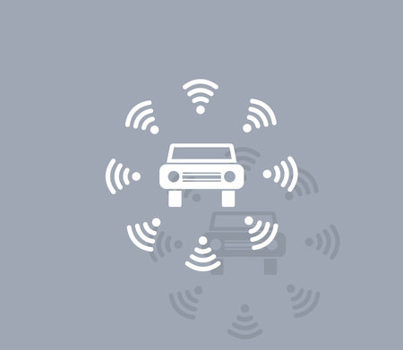 Wifi in car iconのイラスト素材