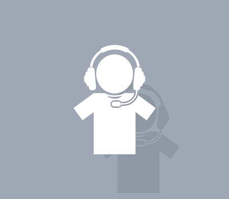 man with headphones vector iconのイラスト素材