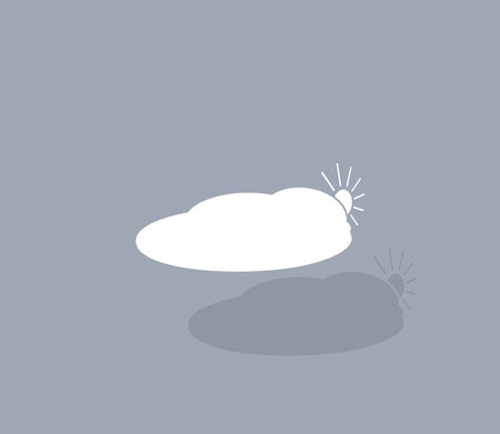 sun and cloud weather web iconのイラスト素材