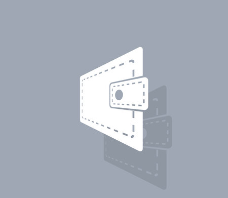 wallet icon. vector illustration. Flat design styleのイラスト素材