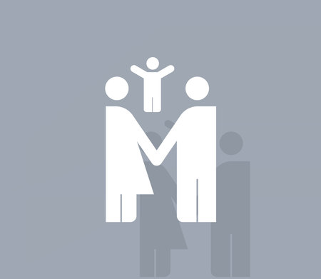 Family image, parents and child, vector icon.のイラスト素材
